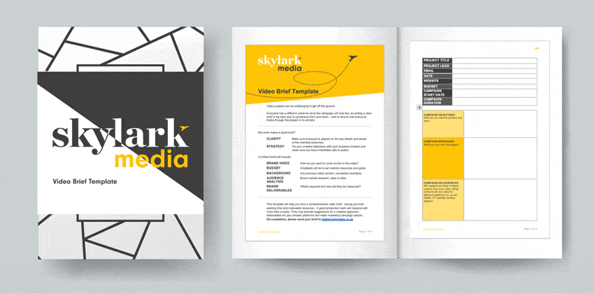 How to write a creative video brief - [FREE video template download